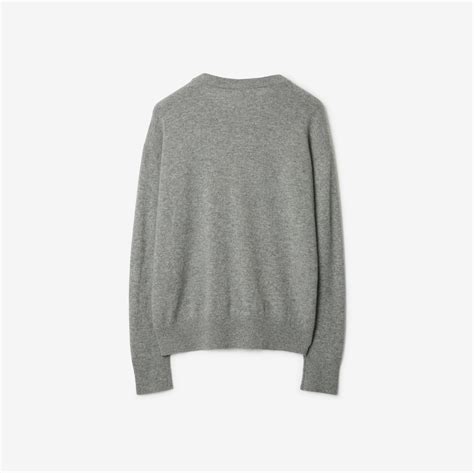 burberry horseferry sweater|Cashmere Sweater in Light grey melange .